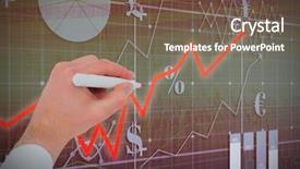  Presentation with marker - Cool new slide set with matrix diagram - businessmans hand writing with marker backdrop and a tawny brown colored foreground