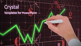  Presentation with matrix - Beautiful slide set featuring matrix diagram - businessmans hand writing with marker backdrop and a wine colored foreground