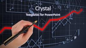  Presentation with fountain pen - Presentation theme consisting of matrix diagram - businesswomans hand writing with fountain background and a wine colored foreground