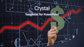  Presentation with dollar sign - Colorful slide deck enhanced with matrix diagram - hand holding dollar sign backdrop and a wine colored foreground