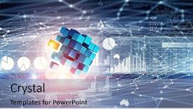  Presentation with innovative transformation - Colorful presentation enhanced with matrix diagram - innovative impressive technologies backdrop and a light blue colored foreground