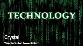  Presentation with matrix - PPT theme featuring matrix-like background - technology background and a black colored foreground