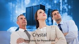  Presentation with matrix - Cool new PPT theme with matrix rain - composite image of serious work backdrop and a mint green colored foreground