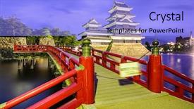  Presentation with japan castle - PPT theme enhanced with matsumoto castle in nagano japan background and a light blue colored foreground
