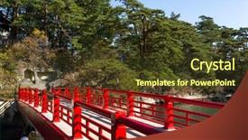  Presentation with winding bridge - Beautiful theme featuring matsushima miyagi and red bridge backdrop and a  colored foreground