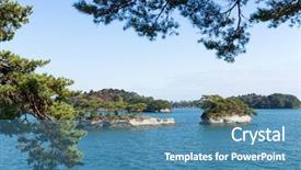  Presentation with sky - Slide deck consisting of matsushima-with-sunn-sky background and a teal colored foreground