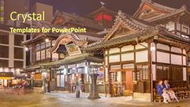  Presentation with onsen - Colorful presentation theme enhanced with matsuyama-japan-december-3-2012 backdrop and a tawny brown colored foreground