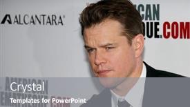  Presentation with gala awards - Presentation enhanced with matt-damon-at-the-30th background and a gray colored foreground