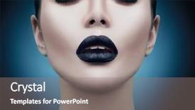  Presentation with gothic - Colorful slide set enhanced with matte lips over deep blue backdrop and a gray colored foreground