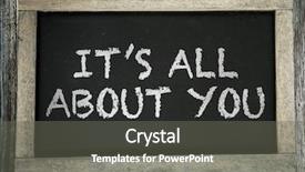  Presentation with matter - Beautiful PPT theme featuring matter - its all about you written backdrop and a gray colored foreground