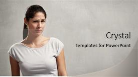  Presentation with matter - PPT layouts with matter - misunderstanding girl background and a light gray colored foreground