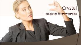  Presentation with fingers - Cool new PPT layouts with matter - woman describes a size backdrop and a lemonade colored foreground