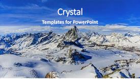  Presentation with clear sunny day rural landscape - Amazing presentation theme having matterhorn on a clear sun backdrop and a cobalt blue colored foreground