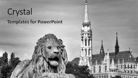  Presentation with church leadership - PPT theme with matthias church a church located background and a light gray colored foreground