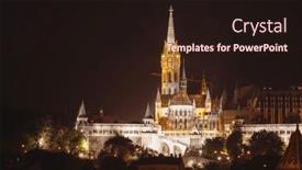 Presentation with budapest - PPT theme featuring matthias-church-and-fisherman-s background and a wine colored foreground