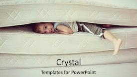  Presentation with mattress - Theme consisting of mattress - lovely child laying down background and a soft green colored foreground
