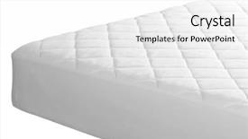  Presentation with mattress - Theme with mattress cover isolated background and a white colored foreground