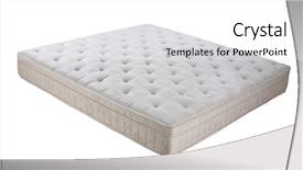  Presentation with mattress - Slides enhanced with mattress isolated on white background background and a white colored foreground
