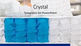  Presentation with colorful fabric - PPT theme enhanced with elegant businessman standing with a paint roller transforming a blue wall into urban city landscape drawing sketch including skyscrapers and clouds concept background and a gray colored foreground.