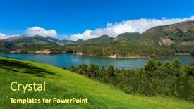  Presentation with ghats - Slides having mattupatti-mattupetty-lake-in-western background and a tawny brown colored foreground