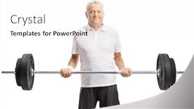  Presentation with active transport gen biology - Amazing presentation design having mature-active-man-lifting backdrop and a white colored foreground