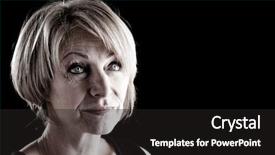  Presentation with stage - Cool new slides with mature actress on stage scared expression backdrop and a dark gray colored foreground