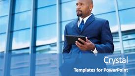  Presentation with american - Amazing theme having mature african american businessman using backdrop and a teal colored foreground