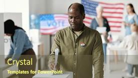  Presentation with elections - Presentation having mature-african-american-man-taking background and a tawny brown colored foreground
