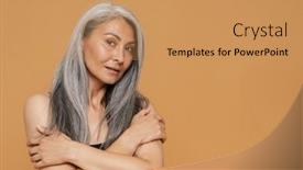  Presentation with asian - PPT theme with mature-asian-beautiful-woman-wearing background and a  colored foreground