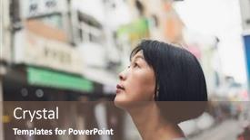  Presentation with wait - PPT theme enhanced with mature-asian-woman-wait background and a violet colored foreground