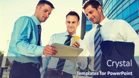  Presentation with building plans - Presentation design featuring mature-attractive-businessman-showing background and a navy blue colored foreground