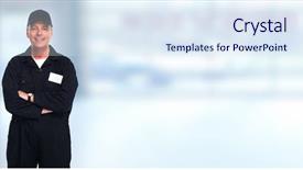  Presentation with auto - Colorful PPT layouts enhanced with mature auto mechanic backdrop and a sky blue colored foreground