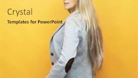  Presentation with hair color - Presentation featuring mature-beautiful-elderly-woman background and a yellow colored foreground
