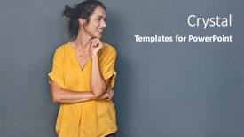  Presentation with aged - Presentation theme consisting of mature-beautiful-latin-woman-isolated background and a gray colored foreground