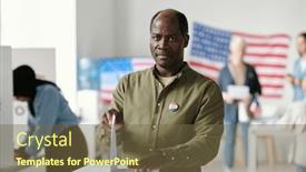  Presentation with elections - Slides enhanced with mature-black-man-looking background and a tawny brown colored foreground