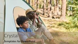  Presentation with black eye doctor - PPT theme having mature-black-man-with-binoculars background and a  colored foreground