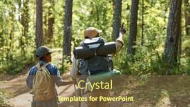  Presentation with black man - Slides with mature-black-man-with-rucksacks background and a tawny brown colored foreground