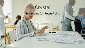  Presentation with mental disorders - PPT theme enhanced with mature-blond-female-patient background and a soft green colored foreground