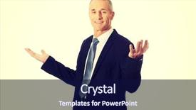  Presentation with undecided - Beautiful slide deck featuring mature businessman in undecided gesture backdrop and a navy blue colored foreground