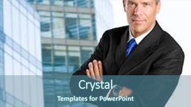  Presentation with confidence - Cool new PPT theme with mature businessman looking at camera with confidence against his office building backdrop and a ocean colored foreground