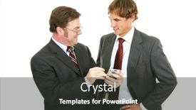  Presentation with mentoring - PPT theme having mature-businessman-mentoring-a-young background and a dark gray colored foreground