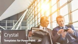  Presentation with phone - Amazing slide set having mature-businessman-playing-games backdrop and a violet colored foreground