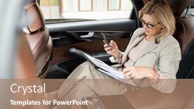  Presentation with scrolling - Slide deck having mature-businesswoman-in-smart-casualwear background and a coral colored foreground