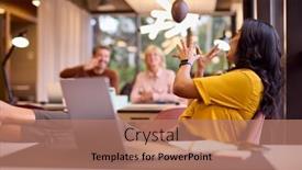  Presentation with american football - PPT theme consisting of mature-businesswoman-with-feet and a  colored foreground