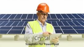  Presentation with digital farm - Slide deck consisting of mature-construction-engineer-using background and a blonde colored foreground