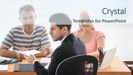  Presentation with notary - Colorful presentation enhanced with mature couple at notary public backdrop and a sky blue colored foreground