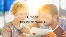  Presentation with airport boarding pass - Audience pleasing slide deck consisting of mature-couple-looking backdrop and a lemonade colored foreground