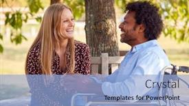  Presentation with wheelchair - Amazing theme having mature-couple-with-man-sitting backdrop and a light blue colored foreground