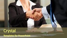  Presentation with notary - Theme with mature female lawyer or notary background and a tawny brown colored foreground