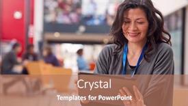  Presentation with teacher - Colorful presentation design enhanced with mature-female-teacher-or-student backdrop and a coral colored foreground